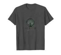 Logotipo ecológico de Nature Knows Best Tree of Life Camiseta, Hombre, Jaspeado Oscuro, L
