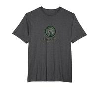 Logotipo ecológico de Nature Knows Best Tree of Life Camiseta, Hombre Tallas Grandes, Jaspeado Oscuro, 4X Alto