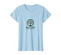 Logotipo ecológico de Nature Knows Best Tree of Life Camiseta, Mujer, Azul Bebé, M