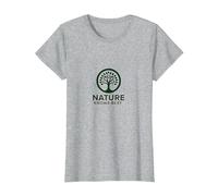 Logotipo ecológico de Nature Knows Best Tree of Life Camiseta, Mujer, Gris Jaspeado, XXL