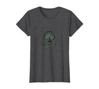 Logotipo ecológico de Nature Knows Best Tree of Life Camiseta, Mujer, Jaspeado Oscuro, XL
