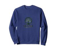 Logotipo ecológico de Nature Knows Best Tree of Life Sudadera, Unisex para Adultos, Azul Marino, L