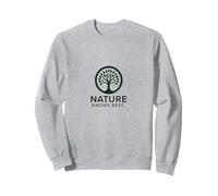 Logotipo ecológico de Nature Knows Best Tree of Life Sudadera, Unisex para Adultos, Gris Jaspeado, L