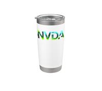 Logotipo inspirado en el chip NVDA Ai Vaso térmico de acero inoxidable de doble pared