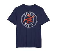 Logotipo Oficial de Guns N' Roses Paradise Camiseta, Hombre Tallas Grandes, Azul Marino, 2X Alto