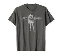 Logotipo Oficial de Lady Gaga Lightning White Camiseta, Hombre, Asfalto, M