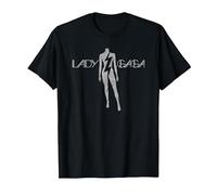 Logotipo Oficial de Lady Gaga Lightning White Camiseta, Hombre, Negro, XXL