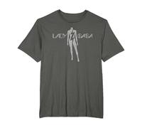 Logotipo Oficial de Lady Gaga Lightning White Camiseta, Hombre Tallas Grandes, Asfalto, 2X Alto