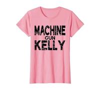 Logotipo Oficial de Machine Gun Kelly Distress Camiseta, Mujer, Rosado, XL