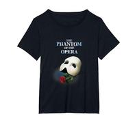 Logotipo Oficial de Phantom of The Opera Camiseta, Mujer Tallas Grandes, Negro, 5XL Grande