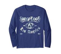 Logotipo Oficial de Snoop Dogg Los Ángeles Cromado Manga Larga, Unisex para Adultos, Azul Marino, L