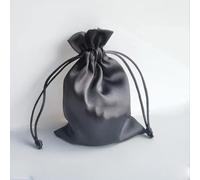 Logotipo personalizable Bolsa de seda Granate Madera Oreja Bolsas con cordón Cosméticos Productos para el cuidado de la piel Bolsa de almacenamiento Zapatos Ropa Bolsas para el polvo-negro BSD17,50x6