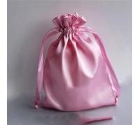Logotipo personalizable Bolsa de seda Granate Madera Oreja Bolsas con cordón Cosméticos Productos para el cuidado de la piel Bolsa de almacenamiento Zapatos Ropa Bolsas para el polvo-Rosa,40x50cm