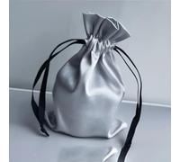 Logotipo personalizable Bolsa de seda Granate Madera Oreja Bolsas con cordón Cosméticos Productos para el cuidado de la piel Bolsa de almacenamiento Zapatos Ropa Bolsas para el polvo-gris BSD26,40x50