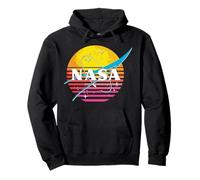Logotipo Retro de exploración Espacial Artemis II de la NASA al Atardecer Sudadera con Capucha