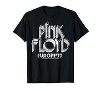 Logotipo Retro de Rock Retro de Pink Floyd Europe 77 Tour Camiseta