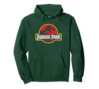 Logotipo T-Rex de Aventura de Jurassic Park 2025 Sudadera con Capucha, Unisex para Adultos, Verde Bosque, S