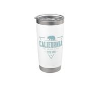 Logotipo vintage de California The Golden State Vaso térmico de acero inoxidable de doble pared