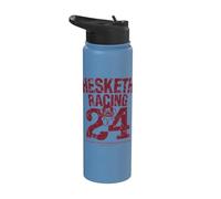 Logotipo vintage del equipo campeón más grande de la mascota de los 70 de Hesketh Racing Stainless Steel Insulated Water Bottle
