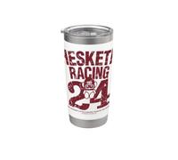 Logotipo vintage del equipo campeón más grande de la mascota de los 70 de Hesketh Racing Vaso térmico de acero inoxidable de doble pared