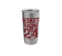 Logotipo vintage del equipo campeón más grande de la mascota de los 70 de Hesketh Racing Vaso térmico de acero inoxidable de doble pared