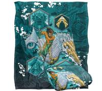 LOGOVISION Aquaman and The Lost Kingdom Seahorse Splash Manta súper Suave con Tacto Sedoso - 152 x 127 cm