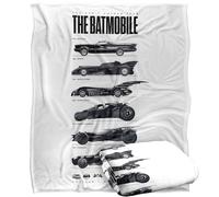 LOGOVISION Batman 85Th Anniversary Batmobile On Light Manta súper Suave con Tacto Sedoso - 152 x 127 cm