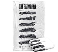 LOGOVISION Batman 85Th Anniversary Batmobile On Light Manta súper Suave con Tacto Sedoso - 91 x 147 cm