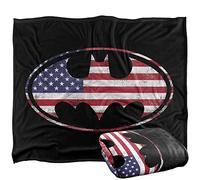 LOGOVISION Batman American Flag Bat Logo Manta súper Suave con Tacto Sedoso - 152 x 127 cm