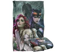 LOGOVISION Batman Catwoman Poison Ivy Harley Quinn Trio - Manta Suave al Tacto Sedoso, 91 x 147 cm