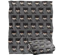 LOGOVISION Batman Cute Chibi Character Pattern Manta súper Suave con Tacto Sedoso - 152 x 127 cm