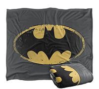 LOGOVISION Batman Distressed Shield Manta súper Suave con Tacto Sedoso - 152 x 127 cm