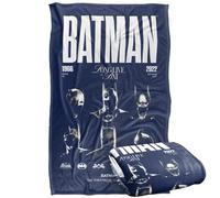 LOGOVISION Batman Face of A Hero Through The Years Manta súper Suave con Tacto Sedoso - 91 x 147 cm