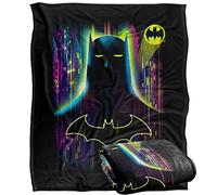 LOGOVISION Batman Knight Lights Manta súper Suave con Tacto Sedoso - 152 x 127 cm
