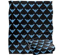 LOGOVISION Batman Nightwing Logo Pattern Manta súper Suave con Tacto Sedoso - 152 x 127 cm