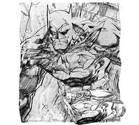 LOGOVISION Batman Pencils Manta súper Suave con Tacto Sedoso - 152 x 127 cm