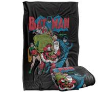 LOGOVISION Batman Seasons Greetings Christmas Comic Cover Manta súper Suave con Tacto Sedoso - 91 x 147 cm