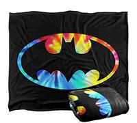 LOGOVISION Batman Tie Dye Batman Logo Manta súper Suave con Tacto Sedoso - 152 x 127 cm