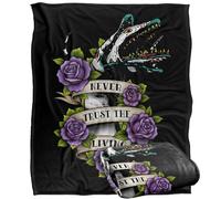 LOGOVISION Beetlejuice Never Trust The Living Tattoo Arenaworm Manta súper Suave con Tacto Sedoso - 152 x 127 cm