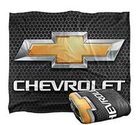 LOGOVISION Chevy Blanket - Manta cromada con moño Sedoso al Tacto súper Suave, 152 x 127 cm