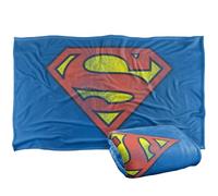 LOGOVISION DC Supermanretro Supes Logo Distressed Manta súper Suave con Tacto Sedoso - 91 x 147 cm