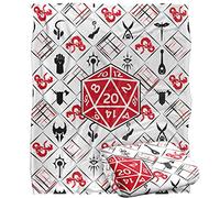 LOGOVISION Dungeons and Dragons D20 Pattern Silky Touch Super Soft Throw Blanket 152 x 127 cm