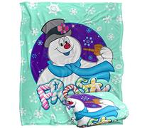 LOGOVISION Frosty The Snowman Frosty Flakes Manta súper Suave con Tacto Sedoso - 152 x 127 cm