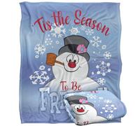 LOGOVISION Frosty The Snowman Frosty Season For Freezin' Manta súper Suave con Tacto Sedoso - 152 x 127 cm