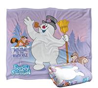 LOGOVISION Frosty The Snowman North Pole Sign Manta súper Suave con Tacto Sedoso - 152 x 127 cm
