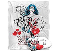 LOGOVISION Justice League Blanket, 152 x 127 cm Every Mom is Wonder Woman Silky Touch Super Soft Throw Blanket