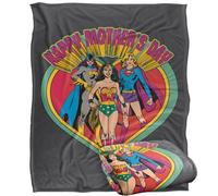 LOGOVISION Justice League Happy Mother's Day Manta súper Suave con Tacto Sedoso - 152 x 127 cm