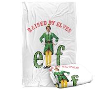LOGOVISION Kids Elf Christmas Raised by Elves Manta súper Suave con Tacto Sedoso - 91 x 147 cm