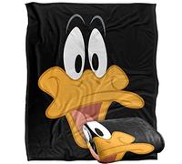 LOGOVISION Looney Tunes Blanket, 152 x 127 cm, Daffy Face Silky Touch Super Soft Throw