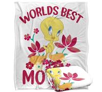 LOGOVISION Looney Tunes Mother's Day Tweety Worlds Best Mom Manta súper Suave con Tacto Sedoso - 152 x 127 cm